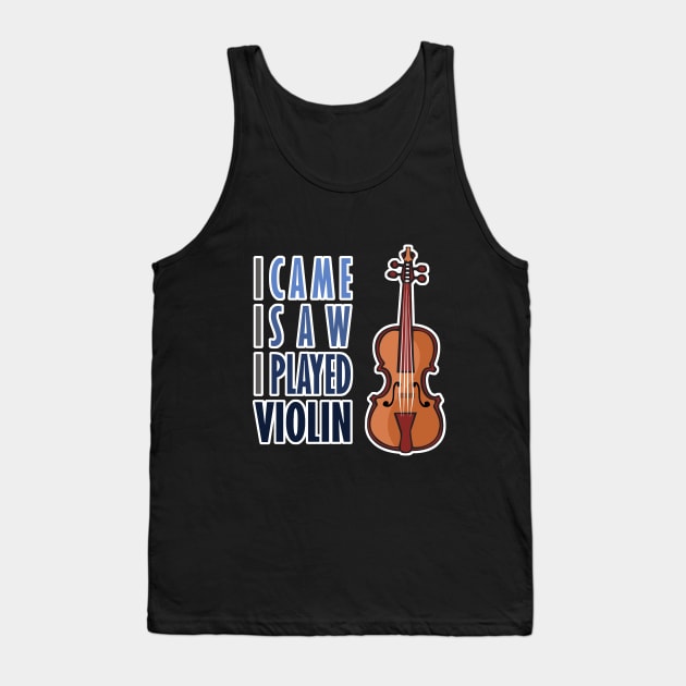 Funny Violin Tank Top by evisionarts